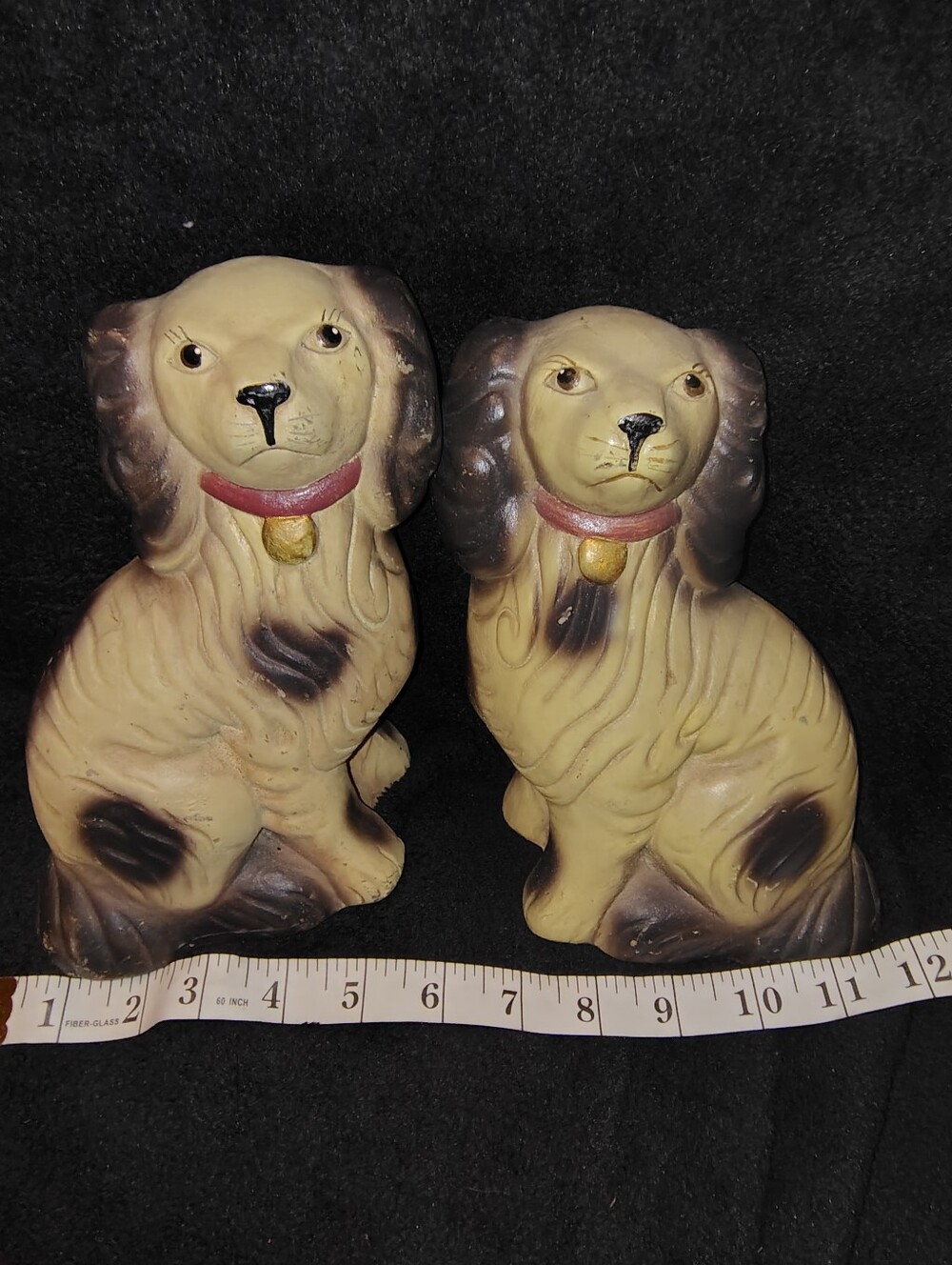 Vintage Pair of Weighted Spaniel Dogs 8"